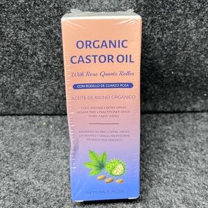 Organic Castor Oil with Rose Quartz Roller